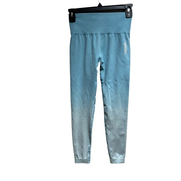 Gymshark Womens Seamless Leggings Ombré Blue Compression Activewear Size Small - Picture 1 of 12